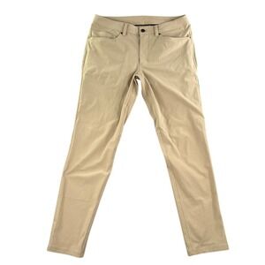 Lululemon Pants Mens 33x30 Beige ABC Pants Slim Fit Khaki LM5ARPS